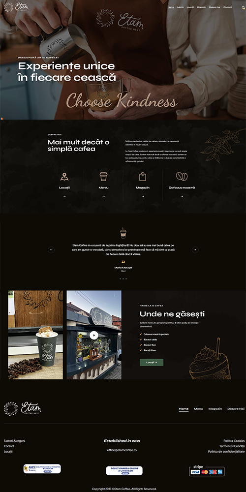 etam coffee website preview cross designs